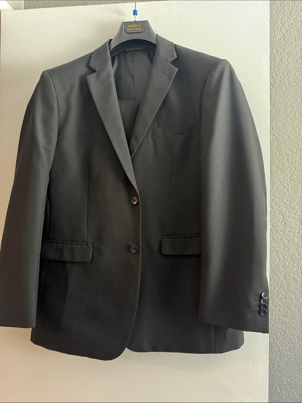 Men's Black Two-Button Blazer